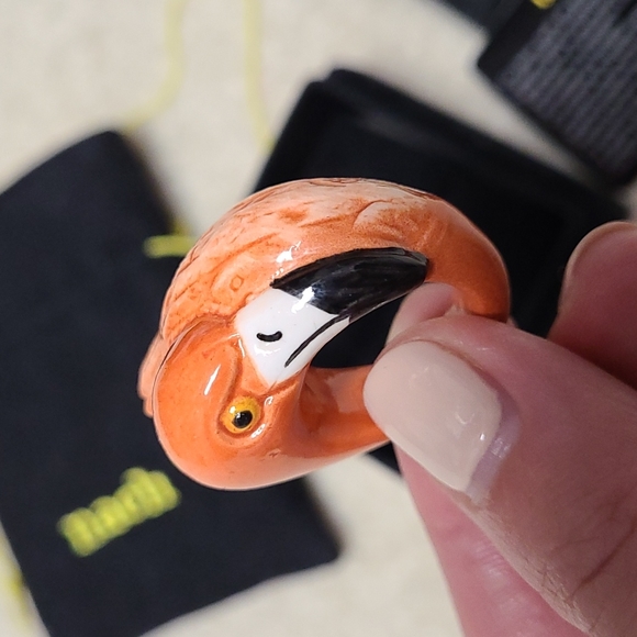 Flamimgo ring, full set + pouch. - Picture 3 of 16